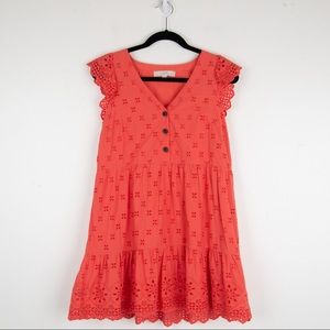 Loft Cotton Eyelet Mini Dress